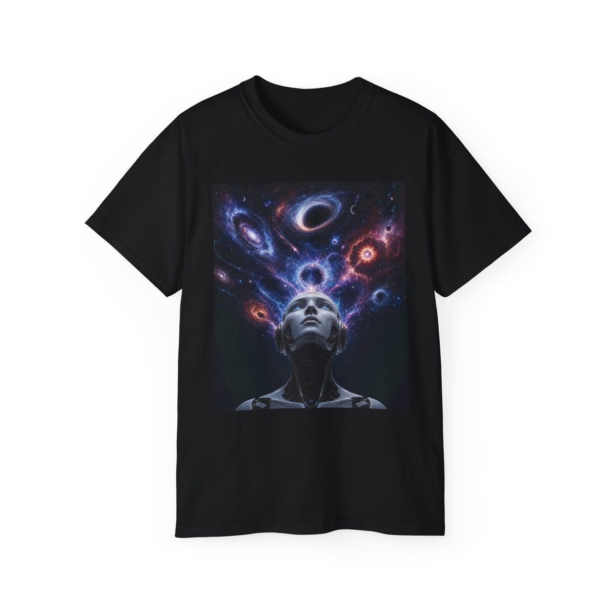Robot Dreams T-Shirt | Space Nebula Portrait