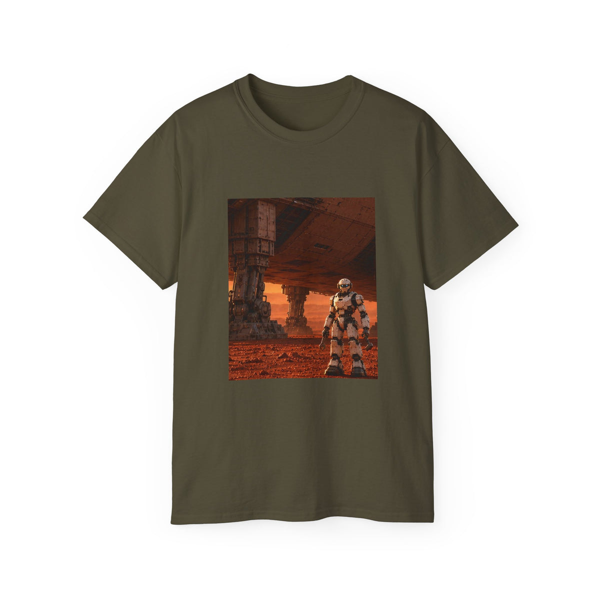 Robot Spacecraft Mechanic Graphic T-Shirt