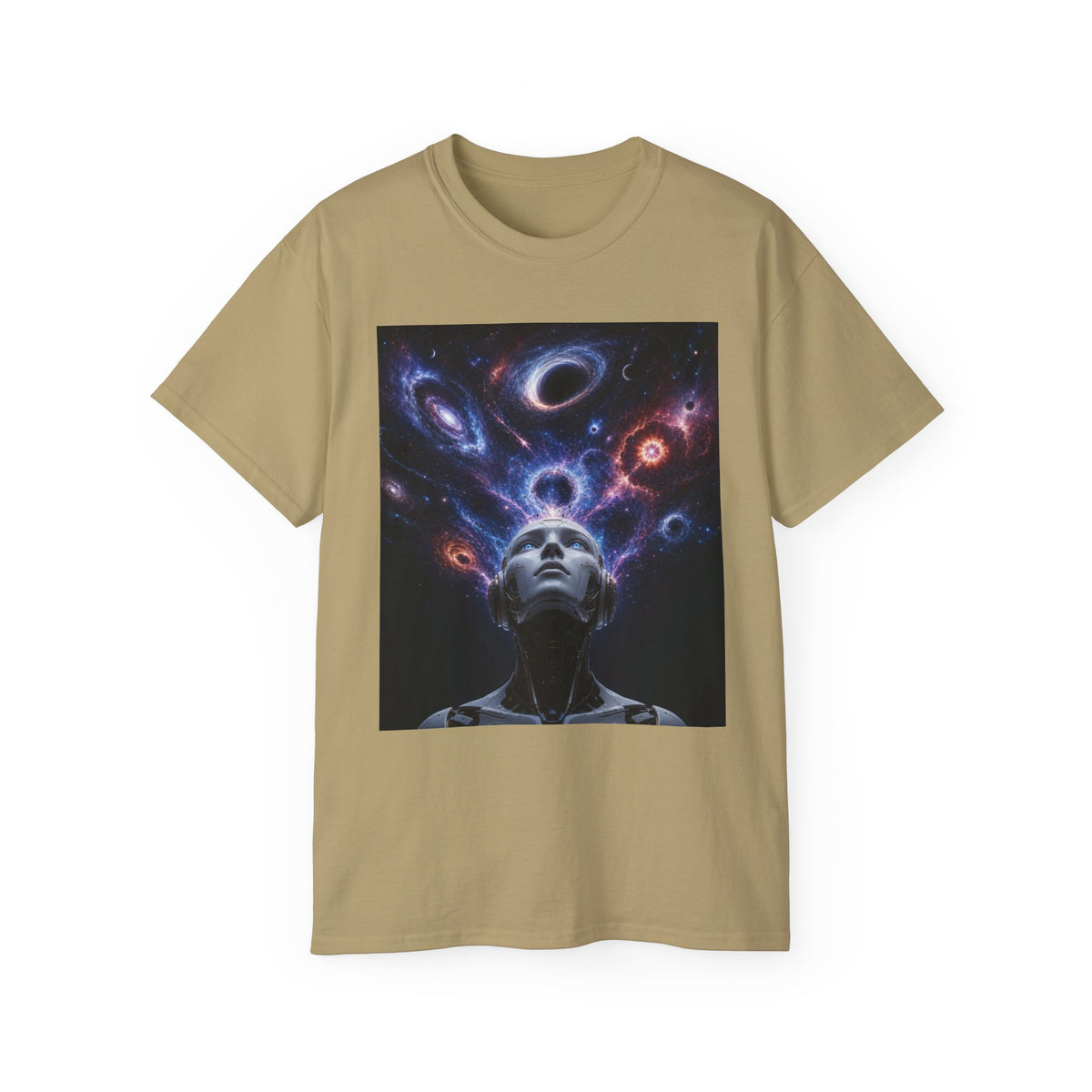 Robot Dreams T-Shirt | Space Nebula Portrait