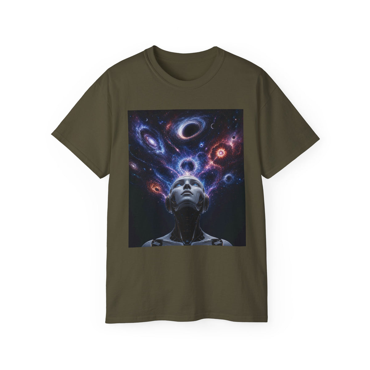 Robot Dreams T-Shirt | Space Nebula Portrait