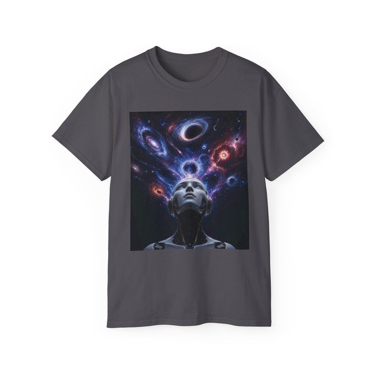 Robot Dreams T-Shirt | Space Nebula Portrait