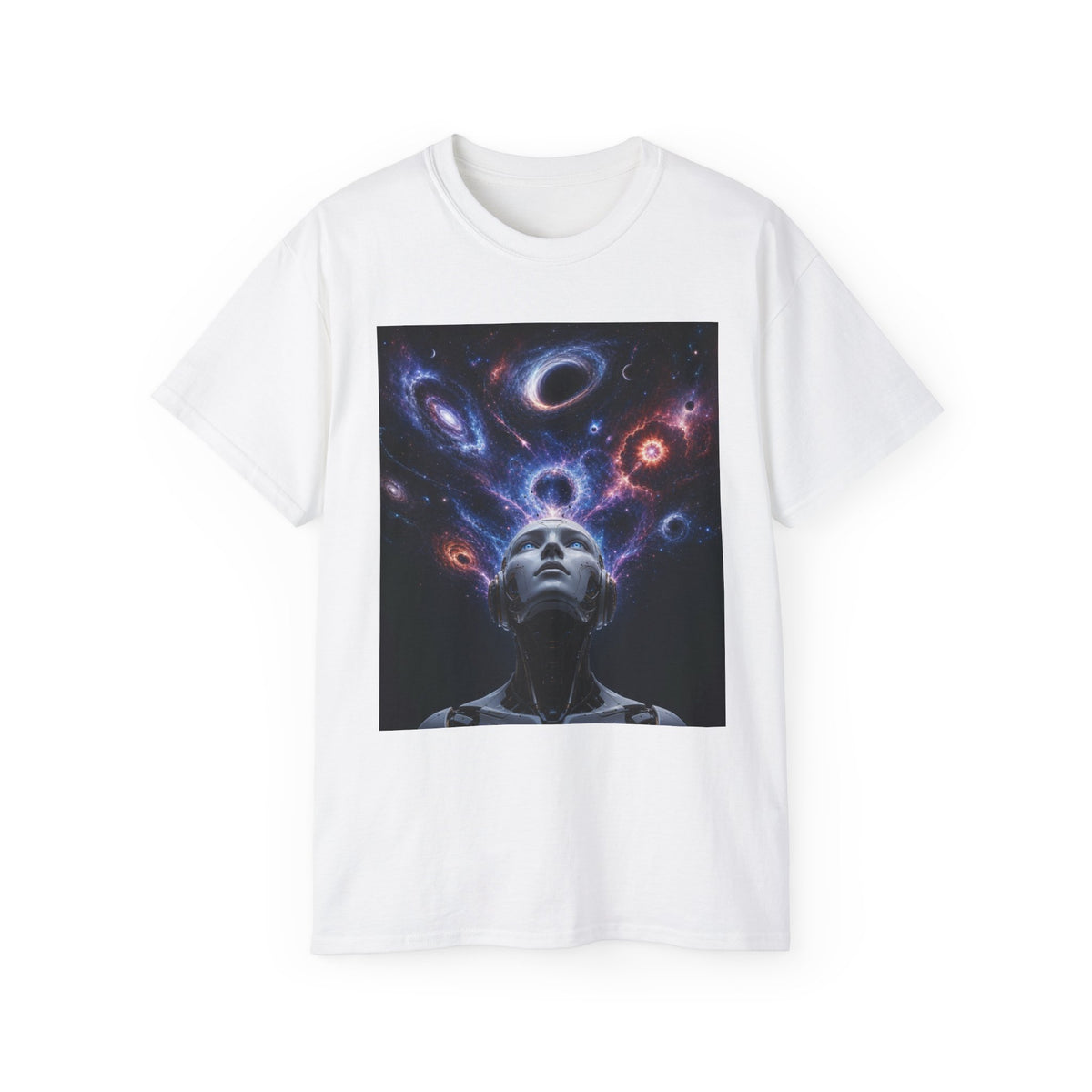 Robot Dreams T-Shirt | Space Nebula Portrait