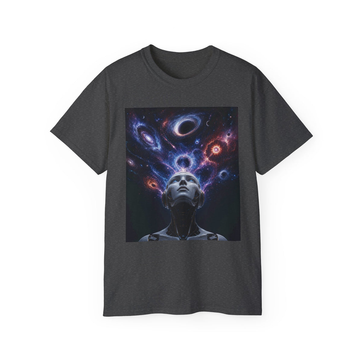 Robot Dreams T-Shirt | Space Nebula Portrait