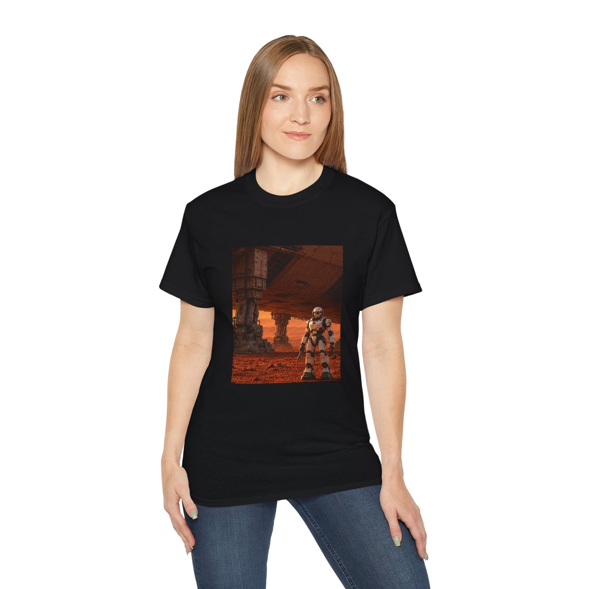 Robot Spacecraft Mechanic Graphic T-Shirt