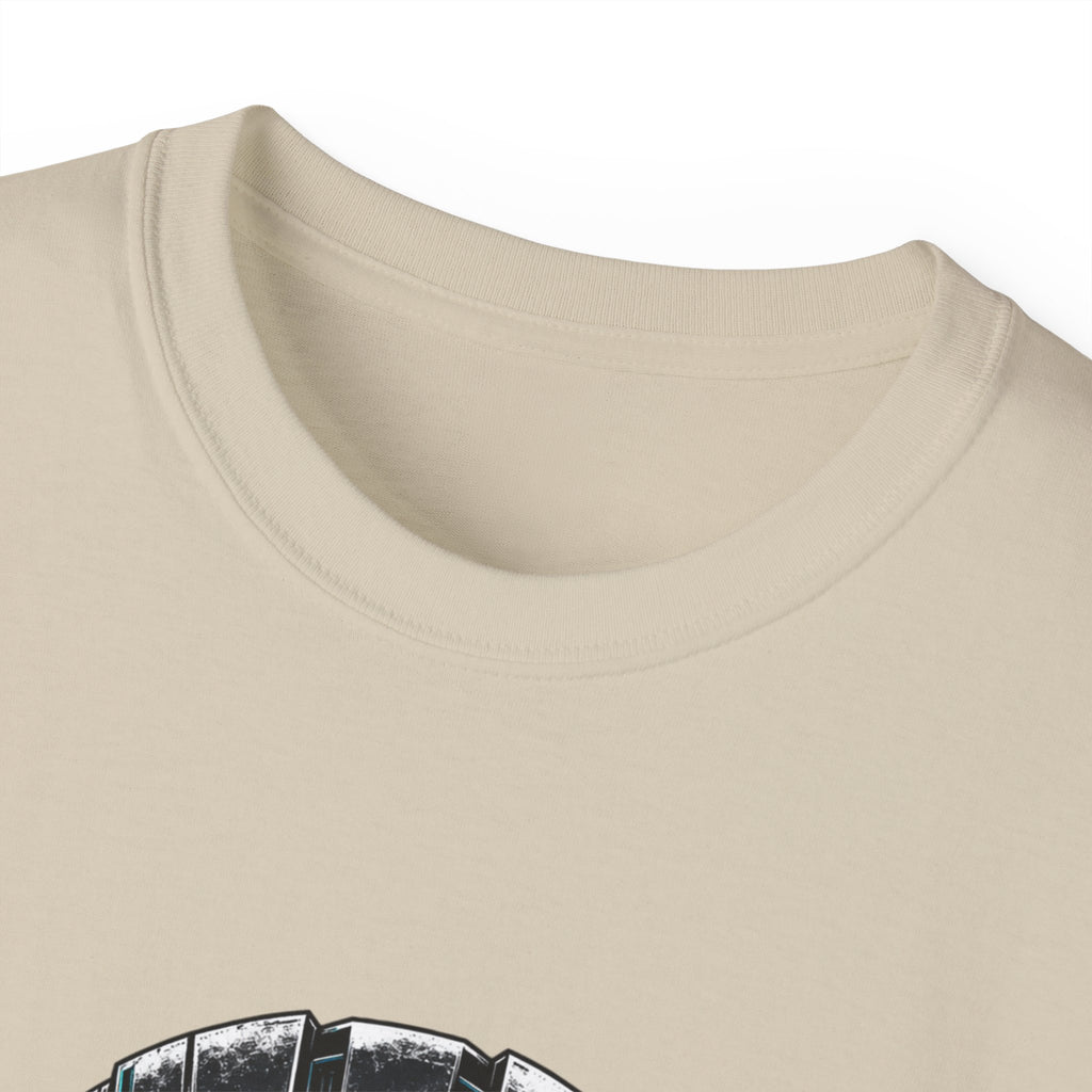 Robot Head Tee | Futuristic Robot Face, Dripping Neon Accents