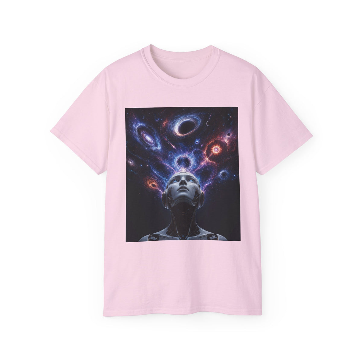 Robot Dreams T-Shirt | Space Nebula Portrait